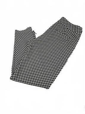 Betabrand Catstooth Black & White Cat Print Checkered Dress Yoga Pants S-XL Long